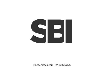 SBI logo design template with strong and modern bold text. Initial based vector logotype featuring simple and minimal typography. Trendy company identity ideal for businesses brand presence.