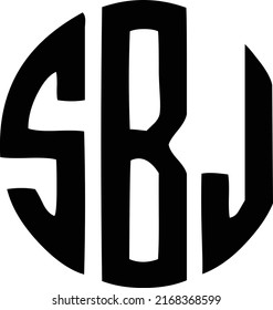 SBJ Letter Monogram Logo Design