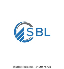SBL Flat accounting logo design on white background. SBL creative initials Growth graph letter logo concept.SBL business finance logo design.	
