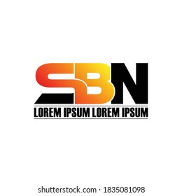 vector de diseño de logotipo de monograma de letras SBN