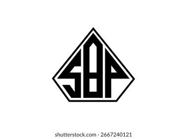 Diseño de logotipo de monograma personalizado de SBP.