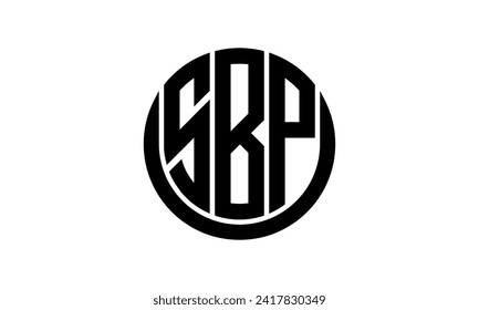 SBP initial letter geometric creative circle shape icon logo design vector. monogram, lettermark, circle, calligraphy, symbol, emblem, elegant, abstract, wordmark, sign, art, typography, icon, shape