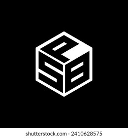 SBP letter logo design with black background in illustrator, cube logo, vector logo, modern alphabet font overlap style. calligraphy designs for logo, Poster, Invitation, etc.