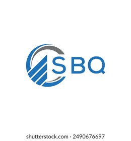 SBQ Flat accounting logo design on white background. SBQ creative initials Growth graph letter logo concept.SBQ business finance logo design.	
