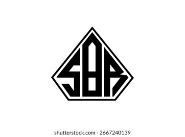 Diseño de logotipo de monograma personalizado SBR.