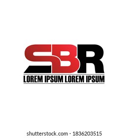 SBR-Brief-Monogramm-Logo-Design, Vektorgrafik