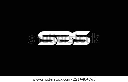 SBS Letter Initial Logo Design, Vector Template