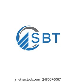 SBT Flat accounting logo design on white background. SBT creative initials Growth graph letter logo concept.SBT business finance logo design.	
