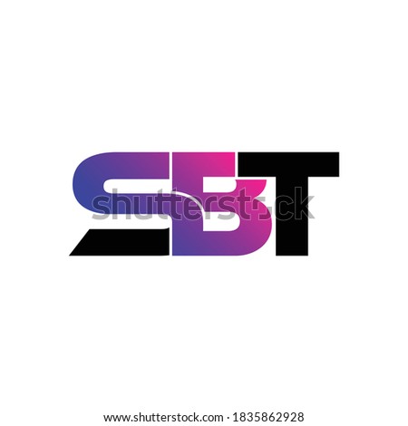 SBT letter monogram logo design vector