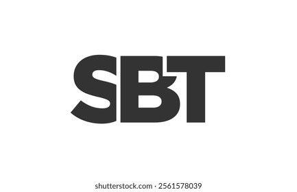 SBT logo design template with strong and modern bold text. Initial based vector logotype featuring simple and minimal typography. Trendy company identity ideal for businesses brand presence.