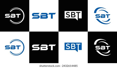 SBT logo. S B T design. White SBT letter. SBT, S B T letter logo design. Initial letter SBT linked circle uppercase monogram logo.  design. top logo, Most Recent, Featured,