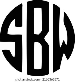 Sbw Letter Monogram Logo Design Stock Vector (Royalty Free) 2168368571 ...