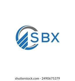 SBX Flat accounting logo design on white background. SBX creative initials Growth graph letter logo concept.SBX business finance logo design.	
