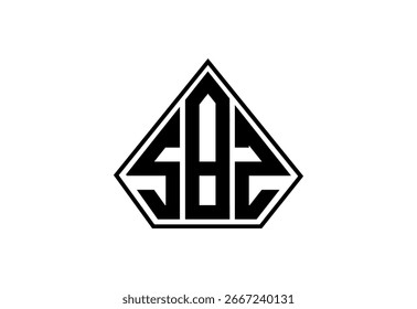 Diseño de logotipo de monograma personalizado SBZ.