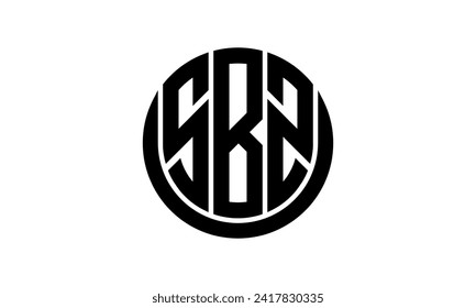 SBZ initial letter geometric creative circle shape icon logo design vector. monogram, lettermark, circle, calligraphy, symbol, emblem, elegant, abstract, wordmark, sign, art, typography, icon, shape