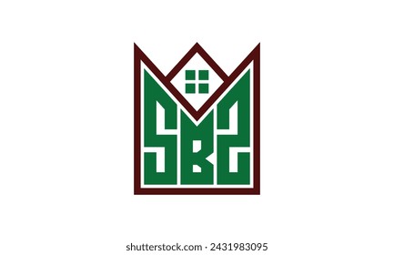 SBZ initial letter real estate builders logo design vector. construction, housing, home marker, property, building, apartment, flat, compartment, business, corporate, house rent, rental, commercial