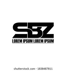 SBZ letter monogram logo design vector