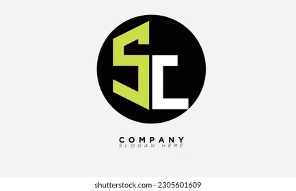 SC Alphabet letters Initials Monogram logo CS, S and C