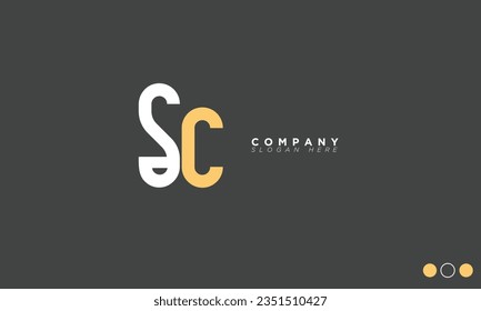 SC Alphabet letters Initials Monogram logo CS, S and C