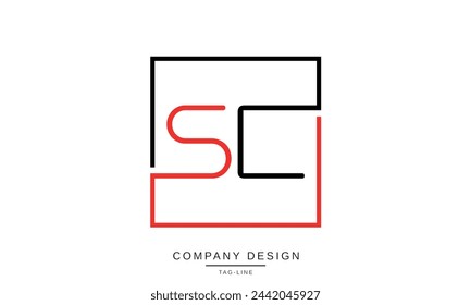 SC, CS Abstrakte Buchstaben Logo Monogramm Vektor Initialen