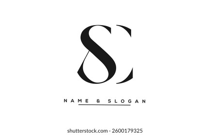 SC, CS Abstract Letters Logo Monogram