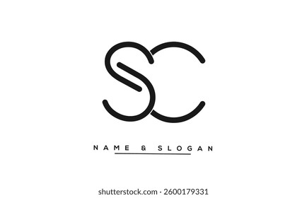 SC, CS Abstract Letters Logo Monogram