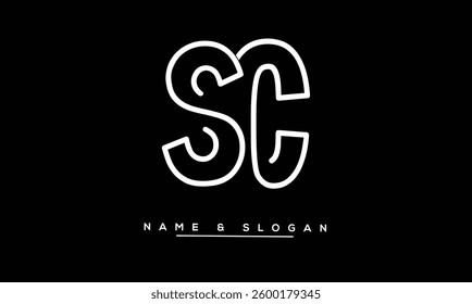 SC, CS Abstract Letters Logo Monogram