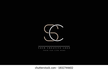SC CS abstract vector logo monogram template