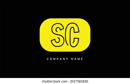 SC, CS Alphabets Letters Logo Monogram