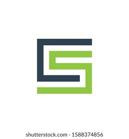 SC or CS letter logo design vector template.