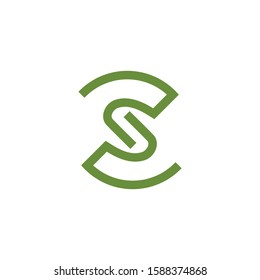 SC or CS letter logo design vector template.