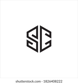 SC or CS letter logo design vector template.