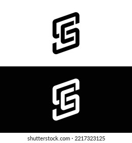 SC or CS letter mark abstract vector logo design - icon design