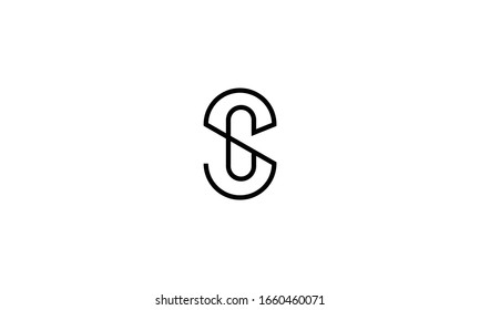 SC CS S abstract vector logo monogram template