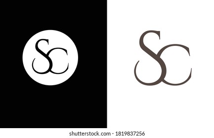 SC ,CS ,S ,C  Abstract Letters Logo o Monogram