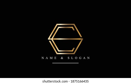 SC, CS, S, C abstract vector logo monogram template