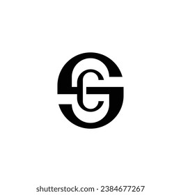 SC CS S C letter monogram initial based logo design