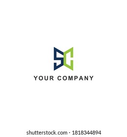 SC icon vector logo design. SC template quality logo symbol inspiration