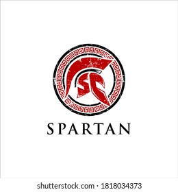 SC initial helmet sparta vector