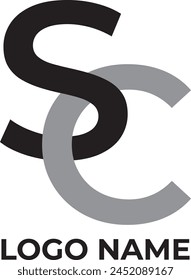 SC initial letter logo design