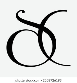 sc initial letter logo design symbol