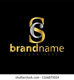 SC Initial letter logo icon vector