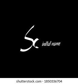 Sc initial letter logo vector template sign symbol icon