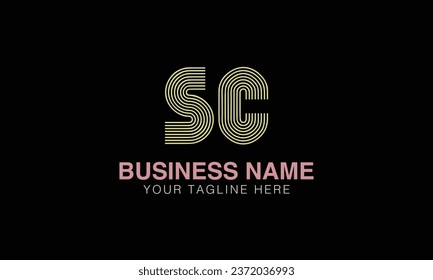 SC initial logo | initial based abstract modern minimal creative logo, vector template image. luxury logotype , real estate homie . typography . initials 