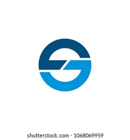 sc initial logo design, geometric logo
