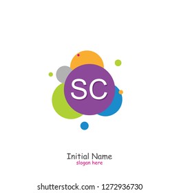 SC Initial logo template vector