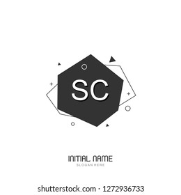 SC Initial logo template vector