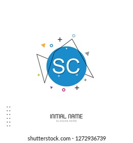 SC Initial logo template vector