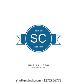SC Initial logo template vector