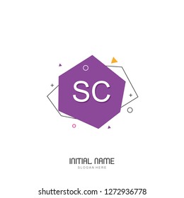 SC Initial logo template vector